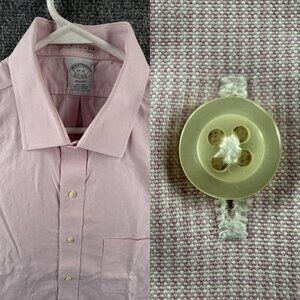 Brooks Brothers Cotton 17 35 Regent Non-Iron Check Pink Mens Business Button Up